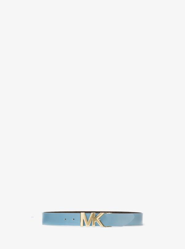 Damske Opasky Michael Kors Reversible Logo and Leather Waist Hnede - Doplnky Michael Kors Slevy | LISEU-9056